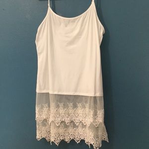 White lace under tank